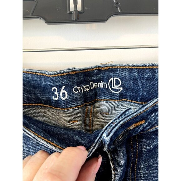 CRYSP DENIM 36 Mens Distressed New York City artistic Moto Skinny Jeans 36x32 - Picture 5 of 6